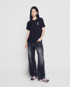 ADLV Woman Fuzzy Bear Short Sleeve T-Shirt