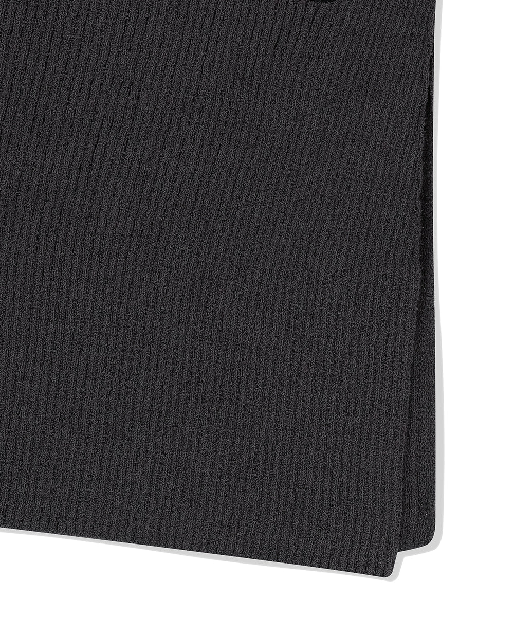 Mahagrid Cut Off Long Sleeve Knit