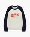 Marithé François Girbaud Kids Vintage Baseball Raglan Sweatshirt Dark Navy