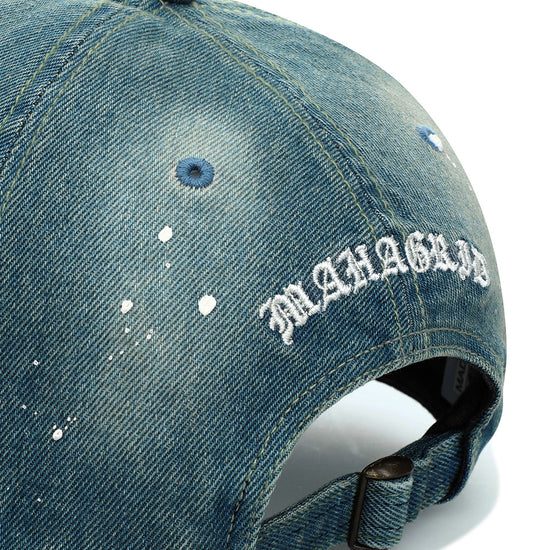 Mahagrid Washed Denim Cross Star Cap [Blue]