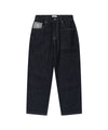 Cavish [Kyurin Styling] Check Applique Denim Pants [Blue]