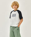 Marithé François Girbaud Kids Classic Logo Raglan Oversized Tee Coral Pink