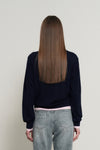 General Idea WOMAN Double Layered Crew Neck Cardigan