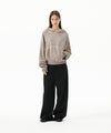 Mahagrid Dyed Curved Seam Crop Hoodie