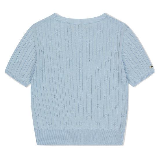 Mahagrid Cable Half Sleeve Knit