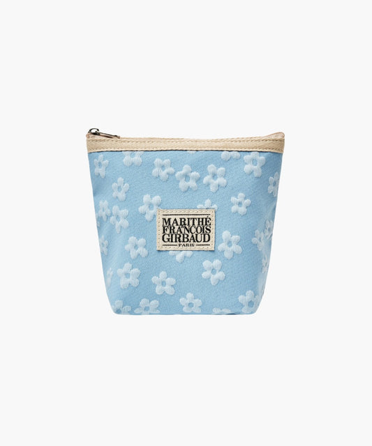 Marithé François Girbaud Classic Logo Embossed Flower Pouch Pink