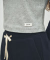 Marithé François Girbaud W BASIC CROP LONG SLEEVE heather gray