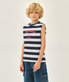 Marithé François Girbaud Kids Marine Stripe Sleeveless
