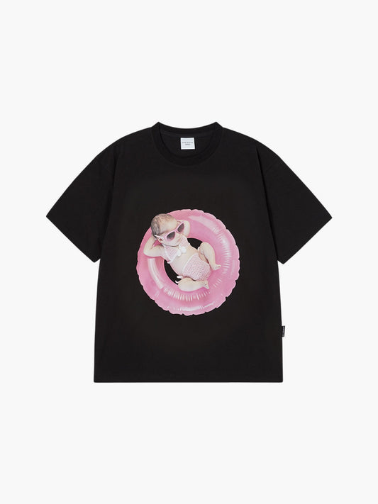 ADLV Baby Face Tube Girl Sleeve T-Shirt