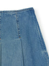 MLB Women's Varsity Vintage Denim Cargo Pleated Skirt