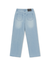 MLB Women's Basic Small Logo Summer Tencel Wide Denim Pants