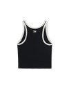 MLB Women's Basic Ringer Crop Sleeveless T-shirt