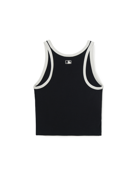 MLB Women's Basic Ringer Crop Sleeveless T-shirt