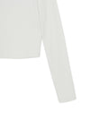 MLB Women's Basic Slim Ribbed Crop Long Sleeve T-Shirts