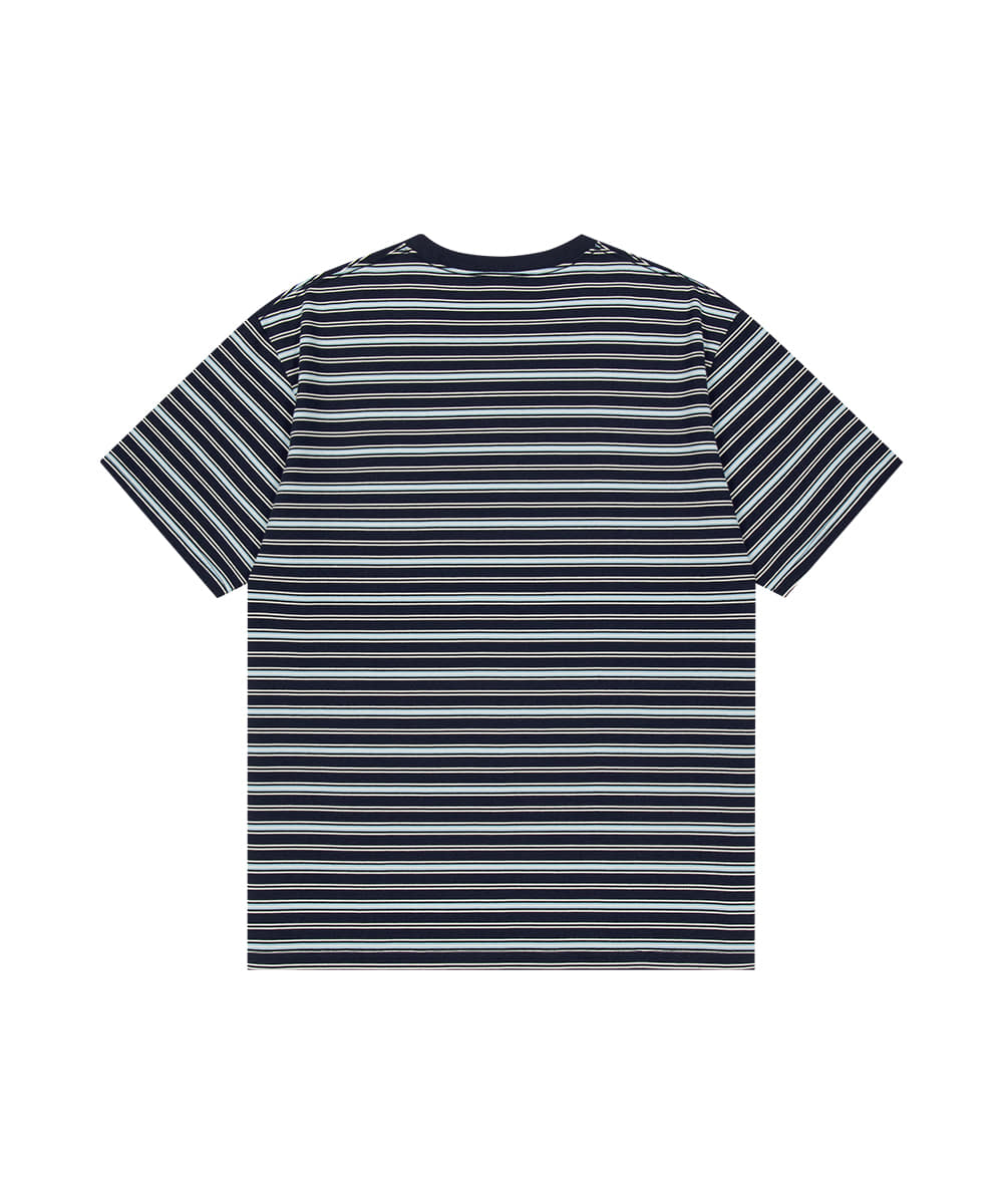 Mahagrid Stripe Basic Logo Tee