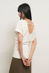 General Idea WOMAN Back Point Drape T-Shirt