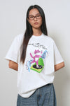 General Idea WOMAN Dancing Cat Oversized Short Sleeve T-Shirt [LIME]