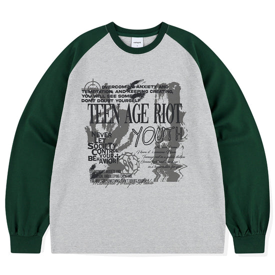 Mahagrid Youth Raglan Long Sleeve Tee