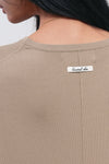 General Idea WOMAN Temperature-Cut Cool Relaxed-Fit Knit T-Shirt [TAUPE]