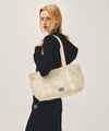 Marithé François Girbaud CLASSIC LOGO PATTERN CANVAS SHOULDER BAG black