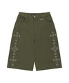 Mahagrid Cross Stud Twill Shorts