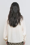 General Idea WOMAN Summer Loose Fit Raglan Pinched Pleat Blouse [IVORY]