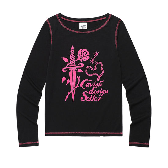 Cavish W ROSE LS TEE