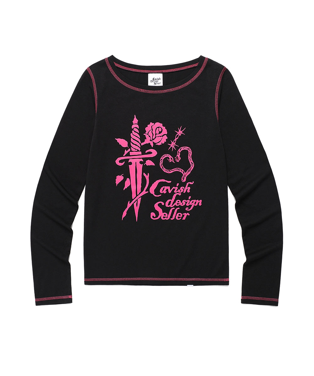 Cavish W ROSE LS TEE