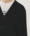 Marithé François Girbaud SMALL CLASSIC LOGO V-NECK KNIT CARDIGAN vintage blue
