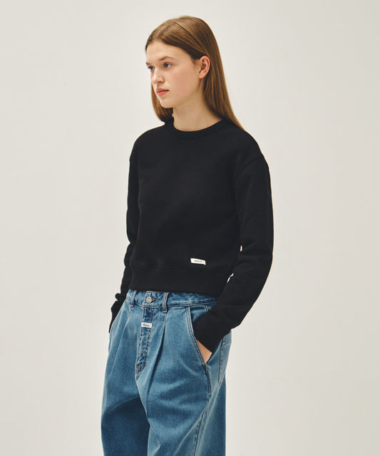 Marithé François Girbaud W BASIC CROP SWEATSHIRT