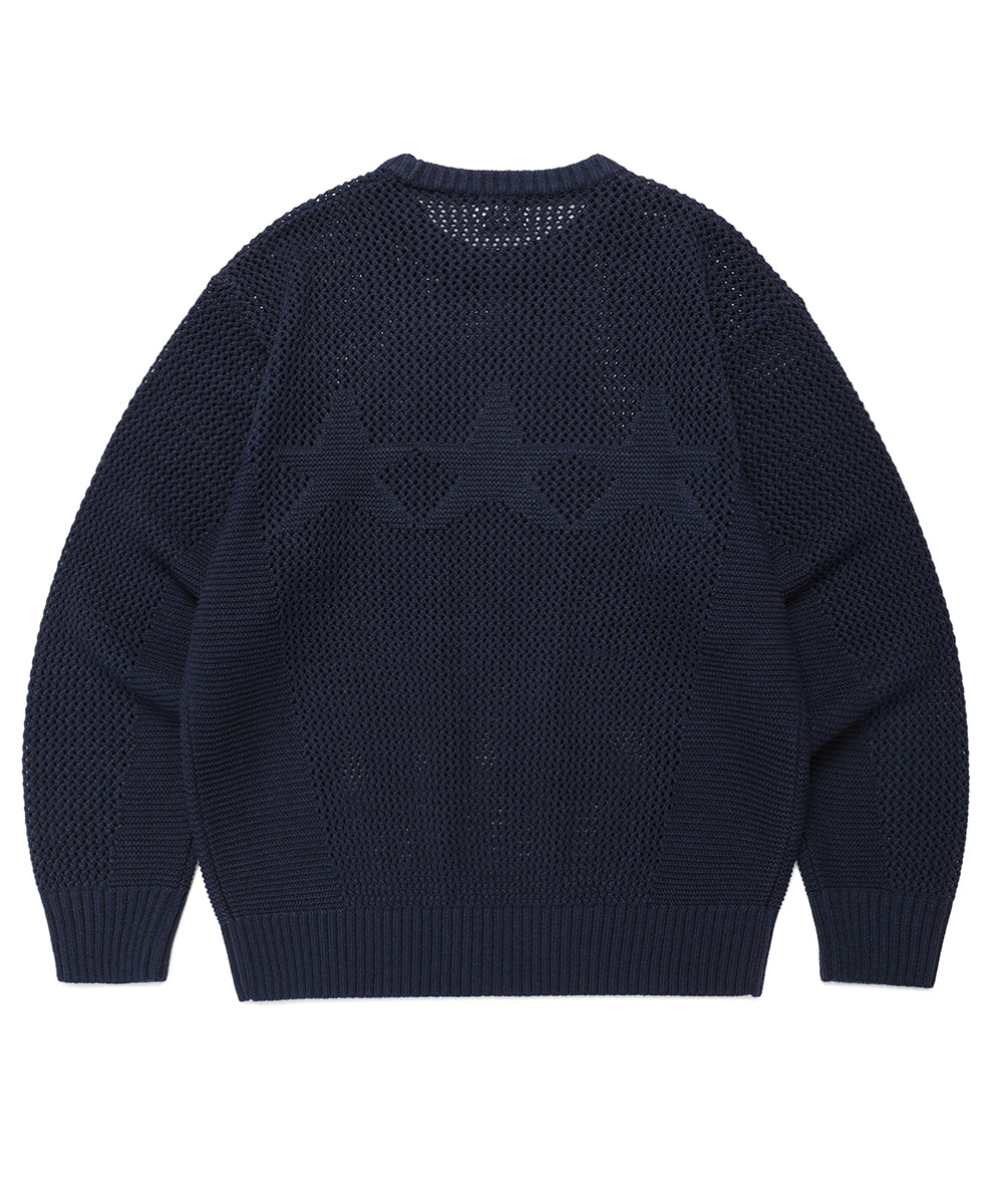Cavish Mesh Star Knit Sweater
