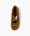 Marithé François Girbaud Kids Cross Banding Shearling Flat Shoes Brown