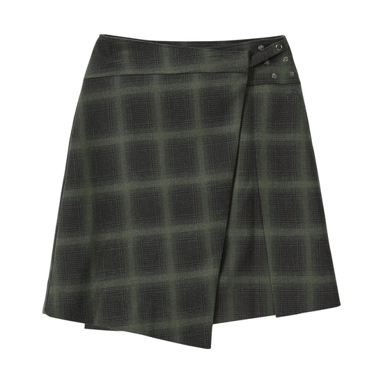 Bitter Cells Jane Check Wrap Skirt