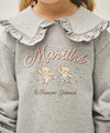 Marithé François Girbaud Kids W Frill Collar Sweatshirt Heather Gray