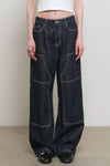 General Idea WOMAN Non-Fade Carpenter Pants [NAVY]
