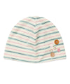 Cavish Striped Button Beanie in Pink