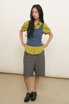 General Idea WOMAN Loose Fit Folded Sleeve Cotton Shirt