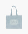 Marithé François Girbaud DRAWING CLASSIC LOGO DENIM ECO BAG light blue