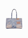 ADLV DENIM TROMPE LOEIL SHOULDER BAG