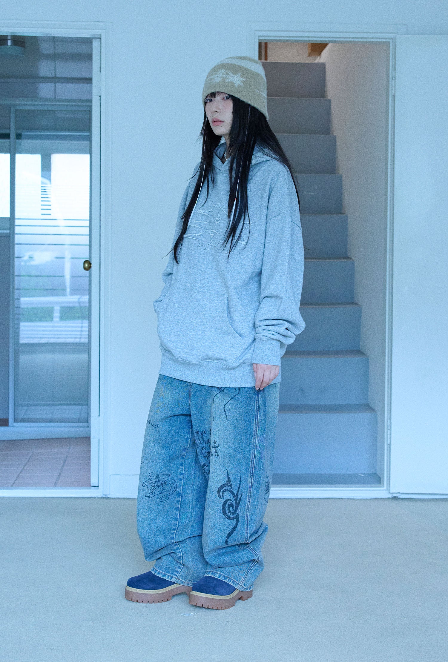 Nice Ghost Club 3 Star Logo Hoodie