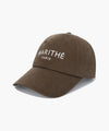 Marithé François Girbaud Regular Logo Brushed Cotton Covered Cap Brown