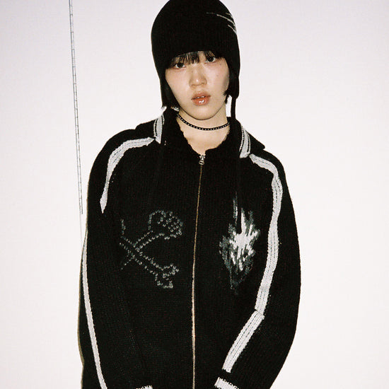 Nice Ghost Club 3 Stars Logo Earcap Beanie [Black]