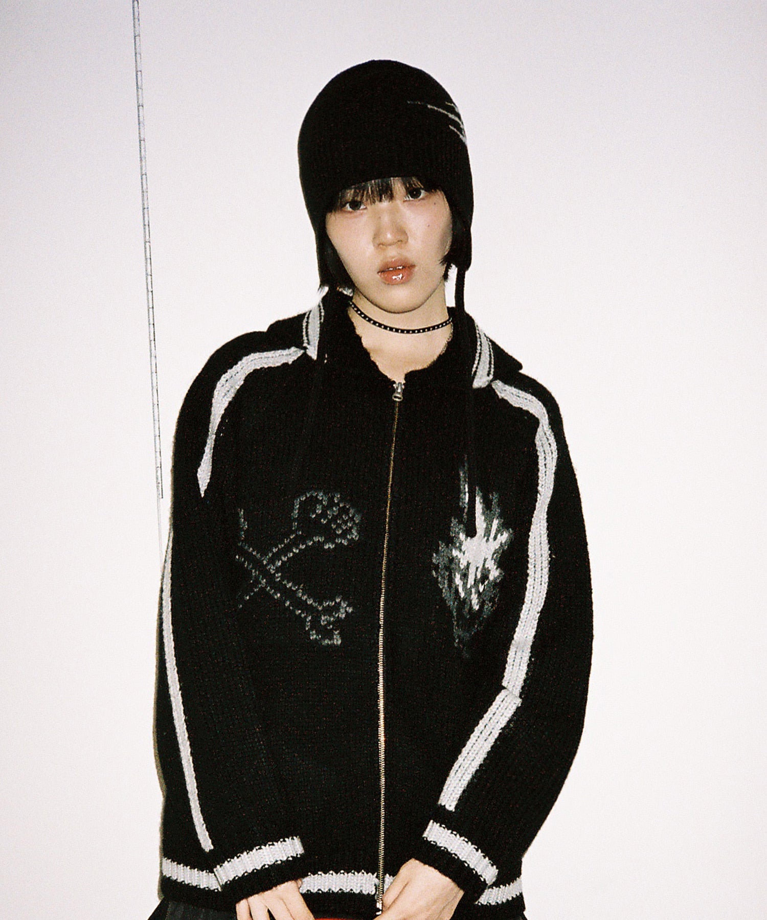 Nice Ghost Club 3 Stars Logo Earcap Beanie [Black]