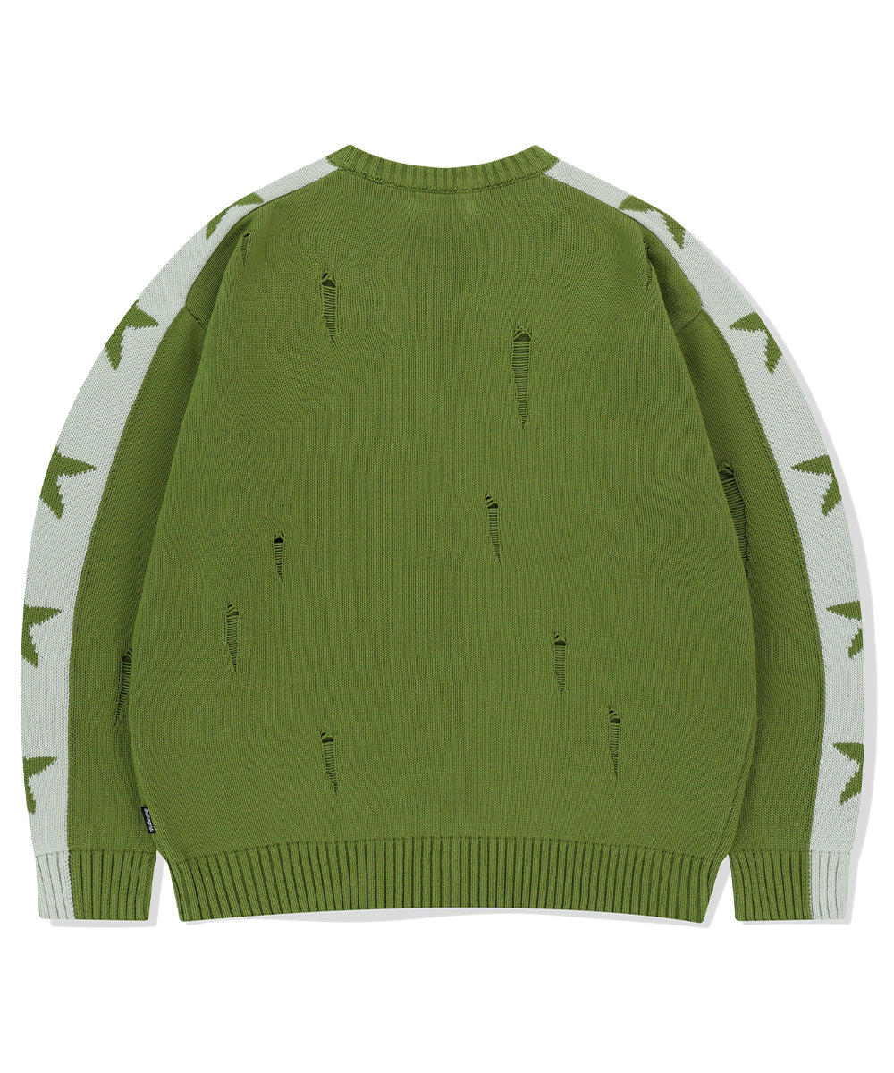 Mahagrid STAR CRASH KNIT CREWNECK