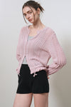 General Idea WOMAN Boucle Punching Ruffle Cardigan