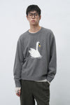 General Idea UNISEX Swan Jacquard Knit Pullover