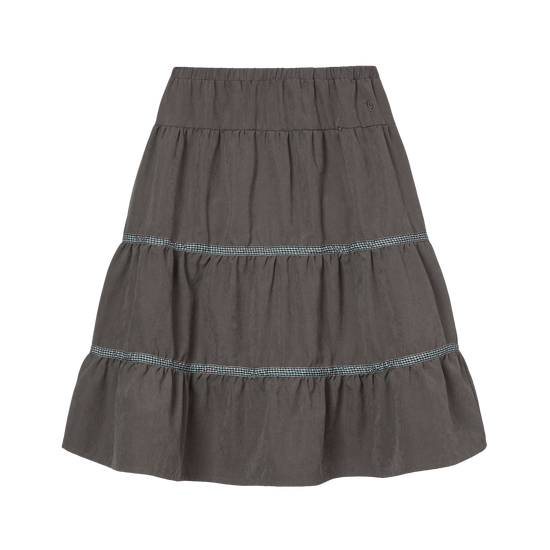 AEAE Check Midi Tiered Skirt