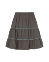AEAE Check Midi Tiered Skirt
