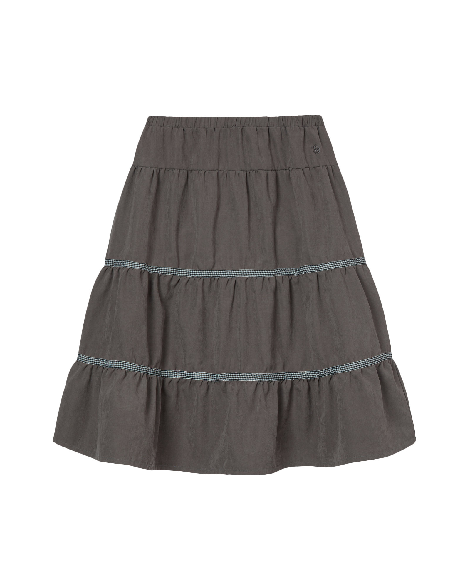AEAE Check Midi Tiered Skirt