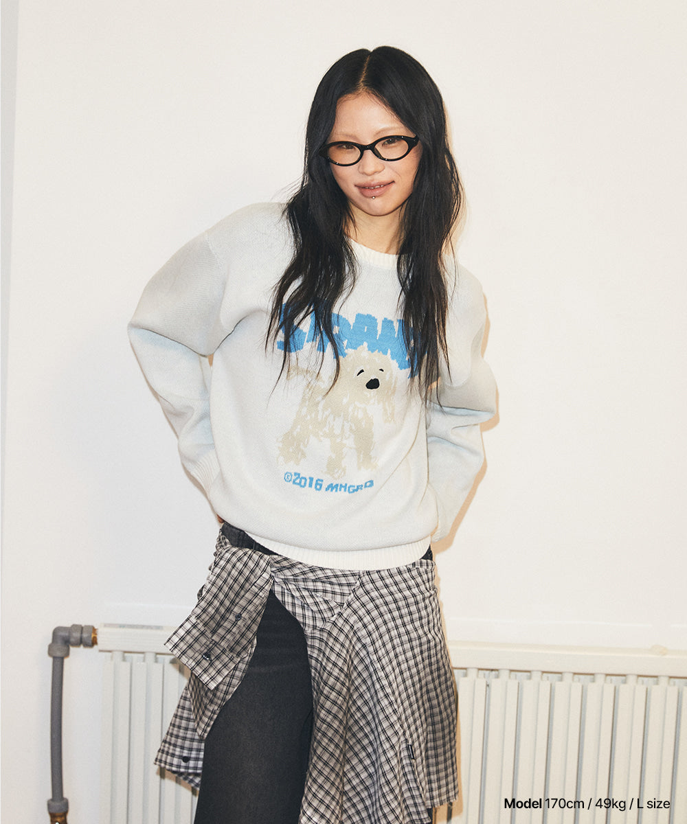 Mahagrid Strange Puppy Knit Sweater